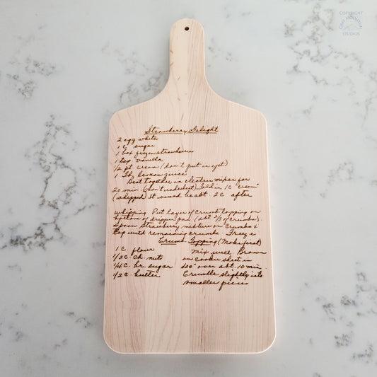 Custom Engraved Handwritten Cutting Board